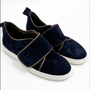 ✅ BARNEY'S NEW YORK SUEDE NAVY SNEAKERS‎ SIZE 35